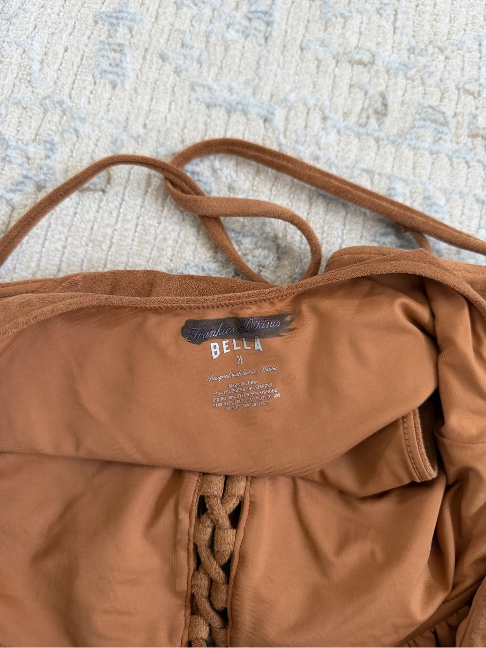 Frankie’s Bikini x Bella Sun-kissed Suede One Piece